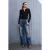 Hoog-Waisted Wijde Jeans van Katoen