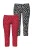 Ulla Popken Broek ‘Capri’  fuchsia / zwart / wit