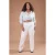 Trendyol Curve Dames Wit Effen Recht Hoge taille Grote maten Jeans