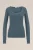 WE Fashion – Dames T-shirt met boothals – Grijsblauw – Katoen –
