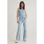 TRENDYOLMİLLA Dames Donkerblauw Bloemen Wijde pijp Hoge taille Jeans