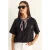 Losse Fit Crew Neck Geborduurd T-Shirt