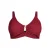 Zizzi voorgevormde bikinitop SLINO met ribstructuur donkerrood