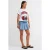 Midden taille mini denim skaterrok