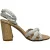Gianvito Rossi 85 Geweven Raffia Sandalen in Witte Leer