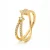 Luxenter Brilliant Metal en Zirconia Legering Ring afgewerkt in 18 karaats geelgoud – Helmsu