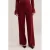 WE Fashion jersey high waist pantalon donkerrood