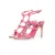 Roze leren sandalen met uitsparingen van Sergio Rossi.
