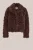 WE Fashion – Dames jas van imitatiebont – Regular fit – Donkerbruin –