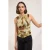 TRENDYOLMİLLA Dames Groen Abstract Mouwloos Getailleerd Blouses
