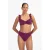 Beachlife high waist bikinibroekje met textuur donkerpaars