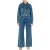 Moschino Suspenders Cropped Denim Jacket Blue