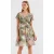 V-hals Bloemen Mini-jurk met Striksluiting
