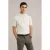 WE Fashion slim polo met textuur ecru