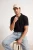 TRENDYOL MAN Heren Zwart Effen Kort Regular fit Poloshirts