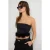 TRENDYOLMİLLA Dames Zwart Bloemenprint Mouwloos Getailleerd Bustiers