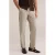 WE Fashion regular casual broek met linnen beige