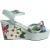 Dolce & Gabbana Groene Bloemen Enkelband Wedge Sandalen Schoenen