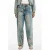 Desigual gebloemde barrel jeans medium blue denim