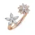 Fraternal Bloom Ring – Roségoud en kristal