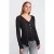 Kant V-hals Knop Cardigan