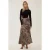 Leopardprint Bodycon Maxi Rok