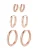 Hey Happiness Oorbellen ‘Trio Hoops’  rose-goud