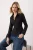 TRENDYOLMİLLA Dames Zwart Effen Lang Getailleerd Overhemden