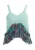 IZIA Gebreide top  turquoise / pastelblauw / bessen / pastelrood