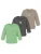 normani Shirt ‘Taupo’  donkerbeige / antraciet / lichtgroen / wit