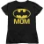 Batman Nauwsluitend T-shirt voor dames met ‘Bat Mom’-opdruk (Zwart)