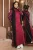 Met patroon Sleeve Gebreid Jurk Wijnrood