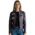 Dames Biker Racing Badges Paarse Leren Jas-Incheon
