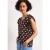 Street One Dames Shirt met V-hals en volantmouwen in Bruin