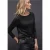 Street One Dames Glitterend shirt met lange mouwen in Zwart