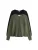 The Set Gebreid vest  olijfgroen / zwart