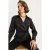 Satijnen V-hals Shirt met Striksluiting