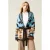 Oltre Jacquard Cardigan With Fringes Light Blue