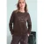 Street One Dames Sweatshirt met artwork in Bruin