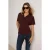 TRENDYOLMİLLA Dames Bruin Effen Kort Peplum Blouses