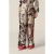 Oltre Patterned Satin Palazzo Pants Beige