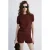 Mango regular waist sweatshort roodbruin