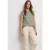 Street One Dames Basic shirt met boothals in Groen
