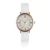 Lederen horloge voor vrouwen Amelia Parker Petite Classique White