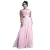 Maxi jurk met kloofhals in mousseline dames Goddiva