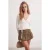 TRENDYOLMİLLA Dames Ecru Effen Lang Getailleerd Blouses