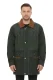 Heren groene nubuck leren parka jas – Gatton
