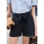 Street One Studio Dames Shorts met Mid Waist-taille en Loose Fit-pasvorm in Blauw