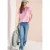 Cecil Dames Blouse met korte mouwen en gespleten hals in Roze