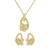 Orphelia Dames 925 Sterling Zilveren Set: Ketting-Pendant + Oorbellen – Gouden SET-6020/2